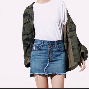 Rag & Bone Jean Distressed O Ring Skirt